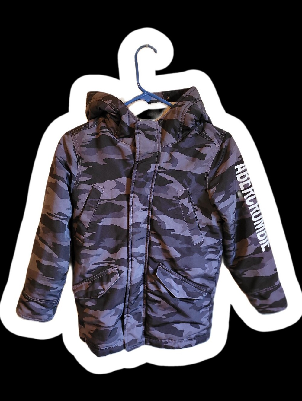 Abercrombie kids Camo Sherpa Hoodie Jacket